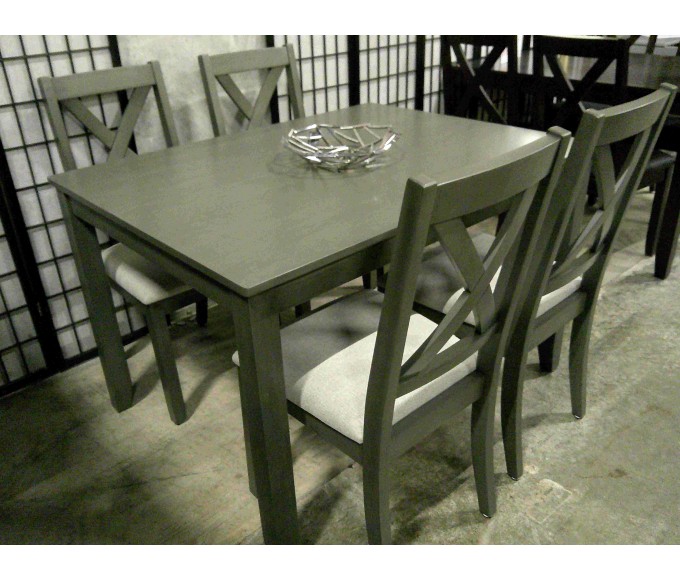 Crossback Dining Set Grey